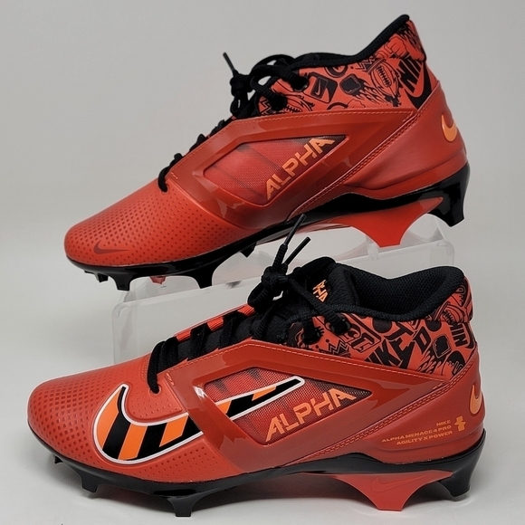 Nike Alpha Menace 4 Pro Nrg Picante Red-Black Football Men Sz 12 FQ3984-600 New main image 11